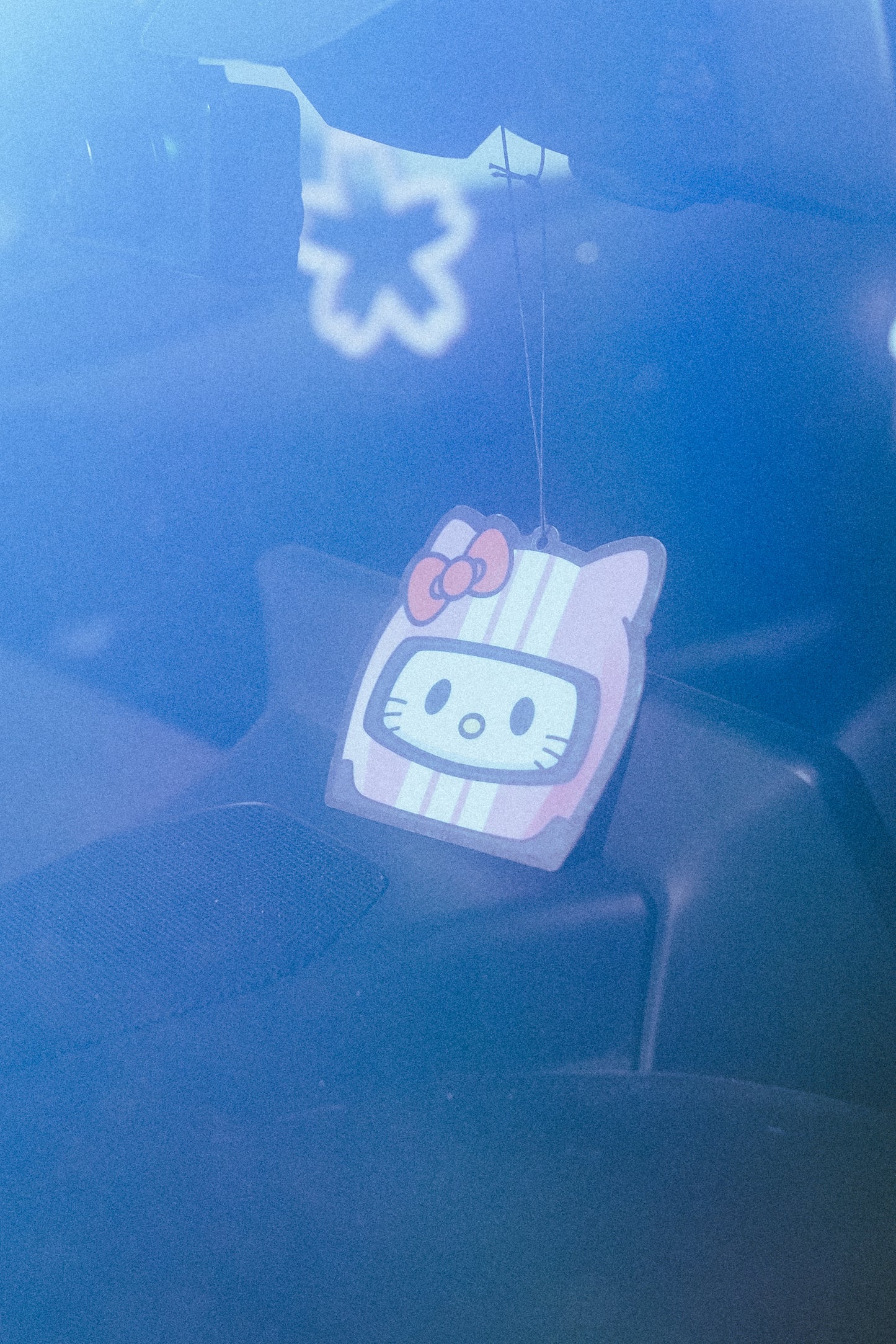 White Racer Kitty Air Freshener