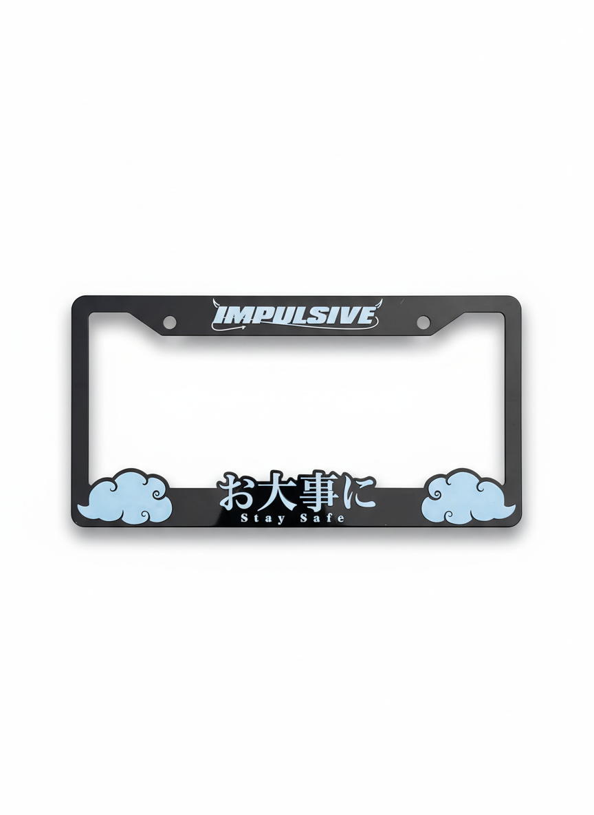 BABY BLUE Stay Safe License Plate Frame – Car Plate Frame