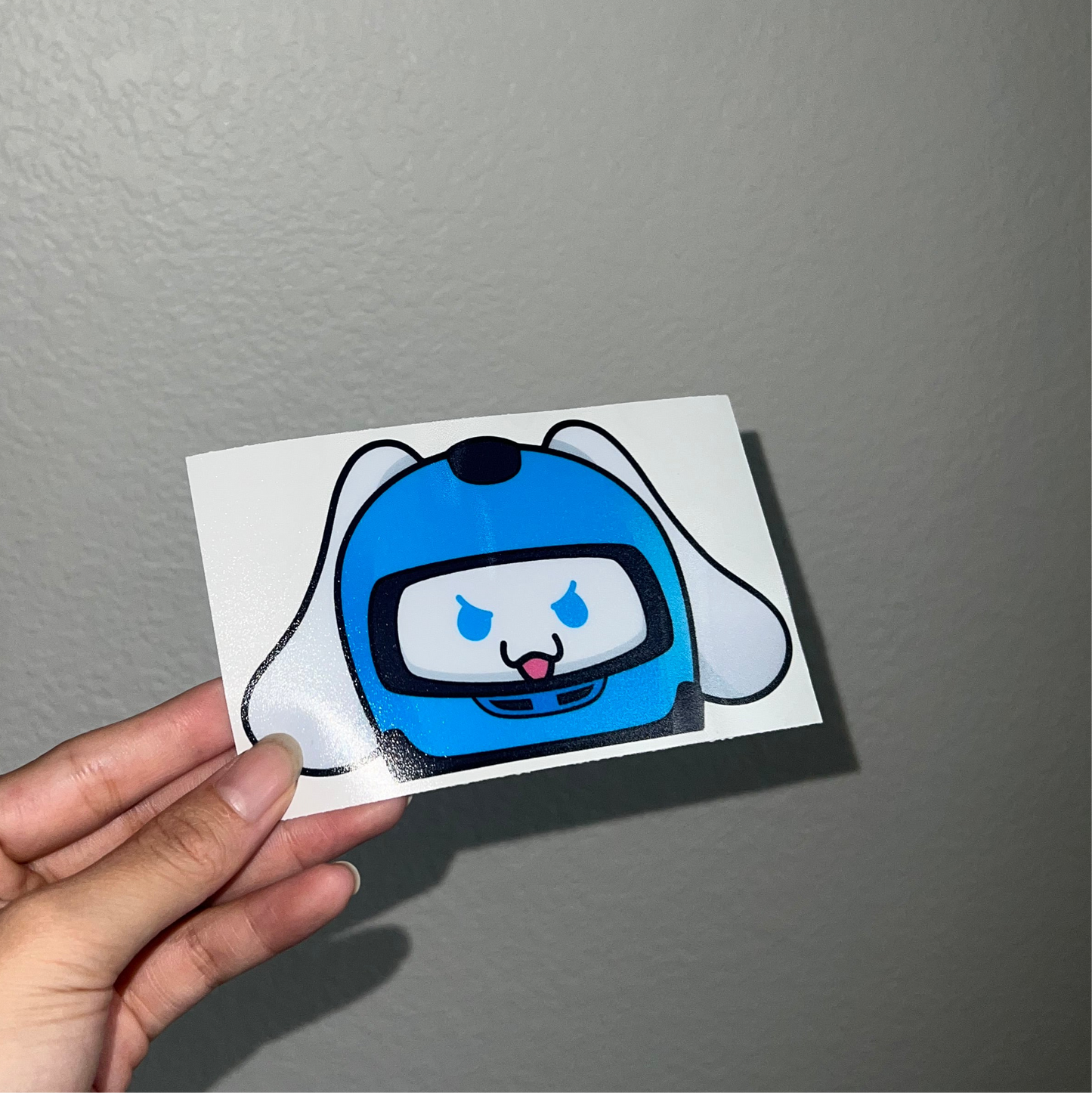 Racer Blue Bunny Peeker