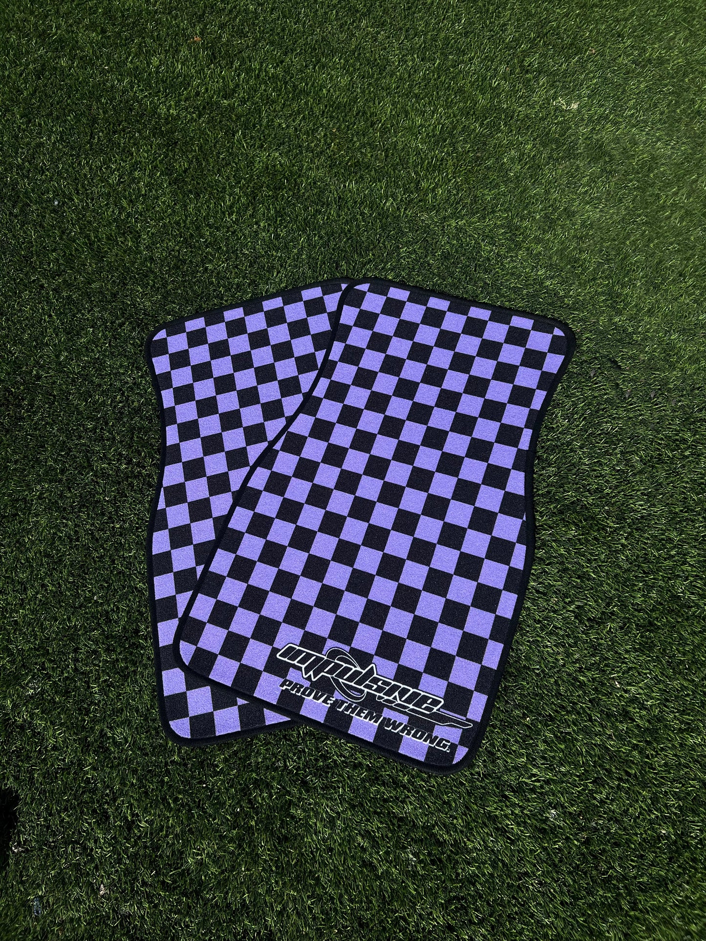 Checkered Floor Mats - PURPLE / PREORDER
