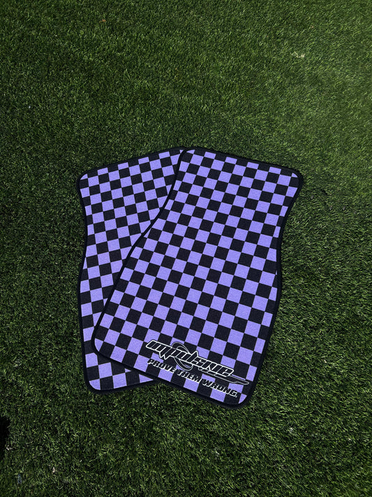 Checkered Floor Mats - PURPLE / PREORDER