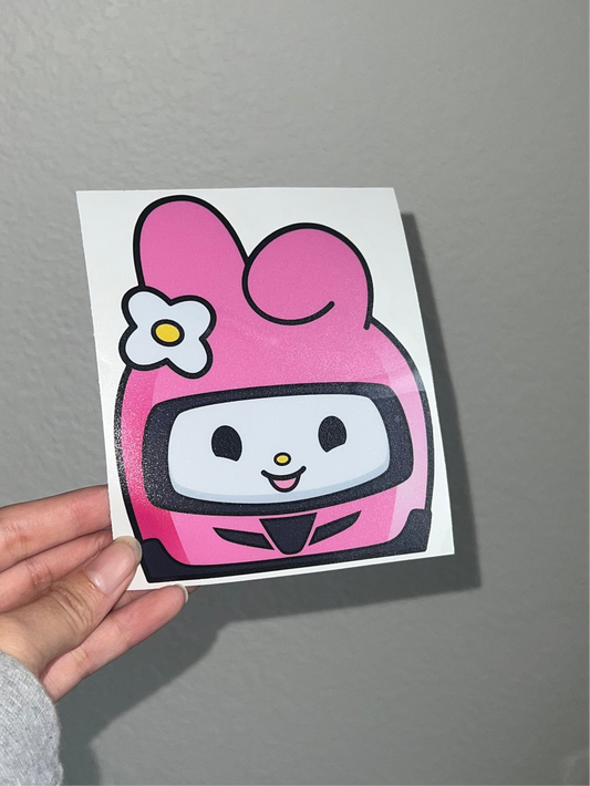Racer Pink Bunny Peeker