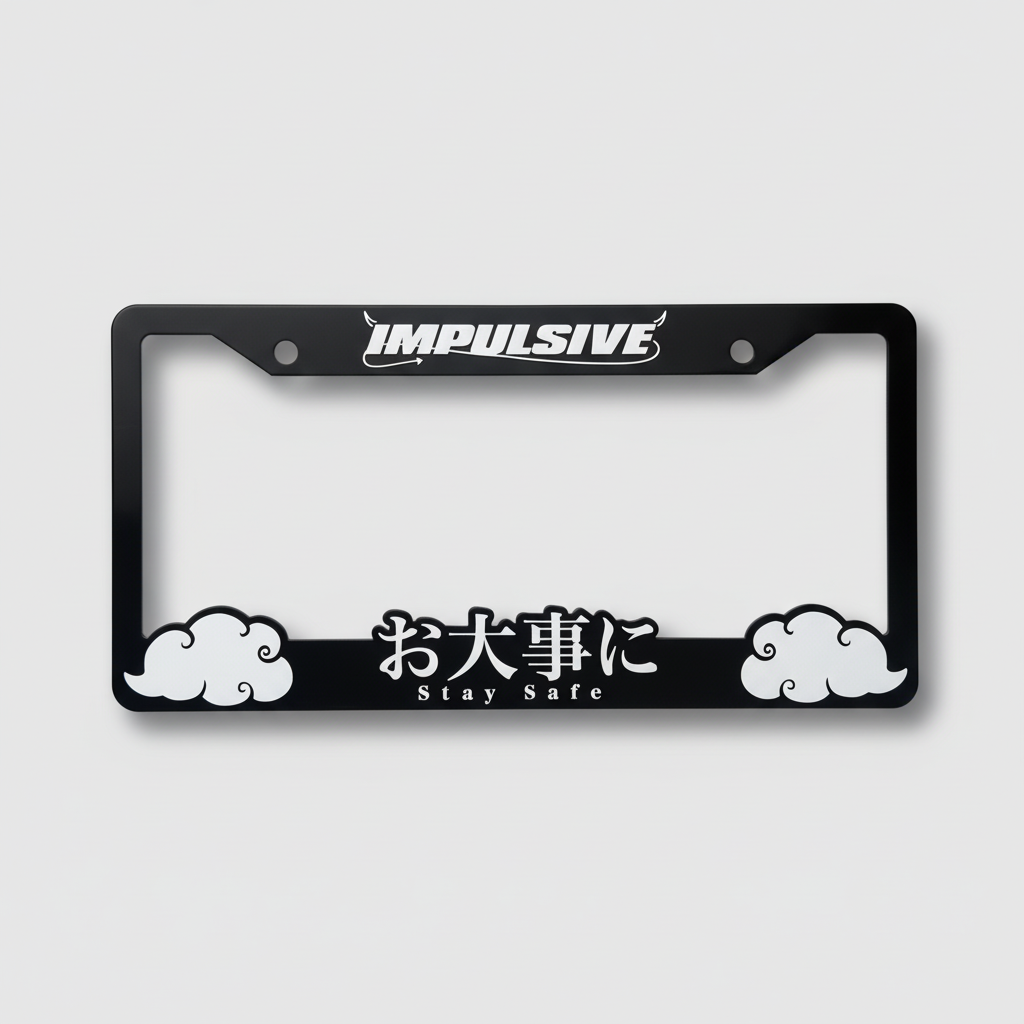 YUI様✩⋆確認専用ページ キャラクターフレーム Stay Safe License Plate Frame – Anime Car Accessory | Impulsive LLC