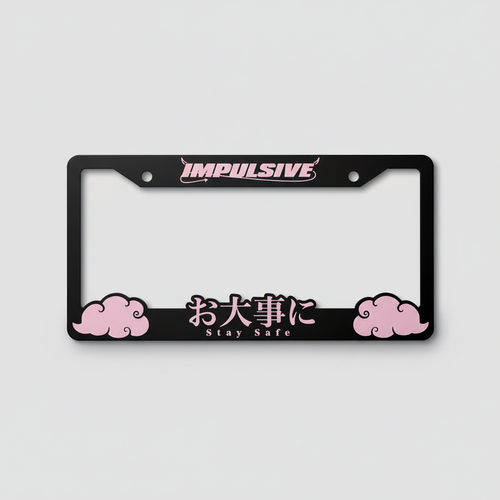 PINK Stay Safe License Plate Frame – Car Plate Frame | Impulsive LLC