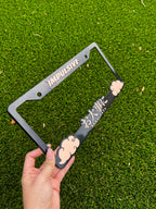 PEACH Stay Safe License Plate Frame