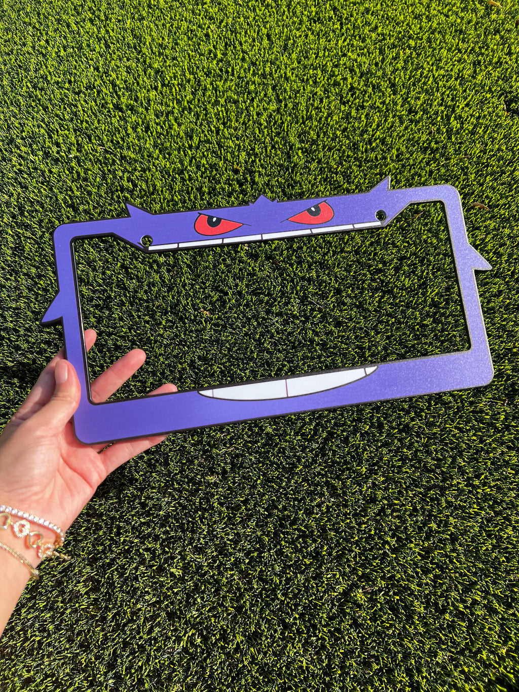 Ghostly License Plate Frame