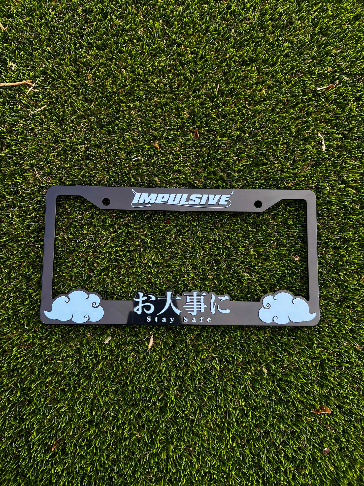 BABY BLUE Stay Safe License Plate Frame