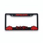 BLACK/RED Stay Safe License Plate Frames