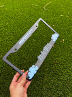 BABY BLUE Stay Safe License Plate Frame
