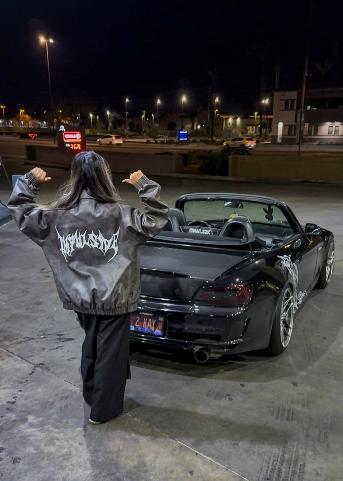 Impulsive Leather Bomber Jacket