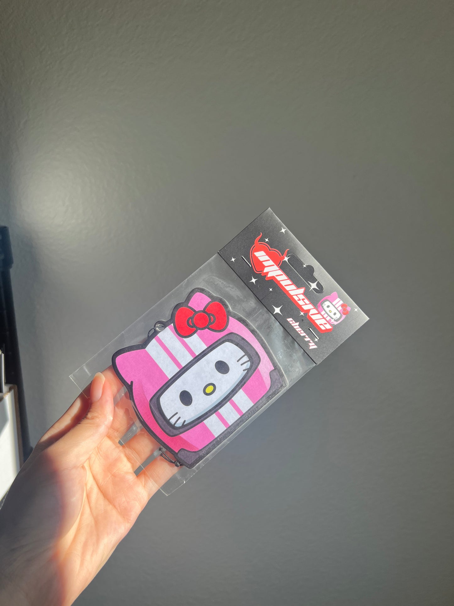 White Racer Kitty Air Freshener