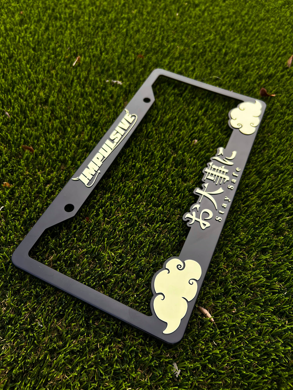 LIGHT YELLOW Stay Safe License Plate Frame
