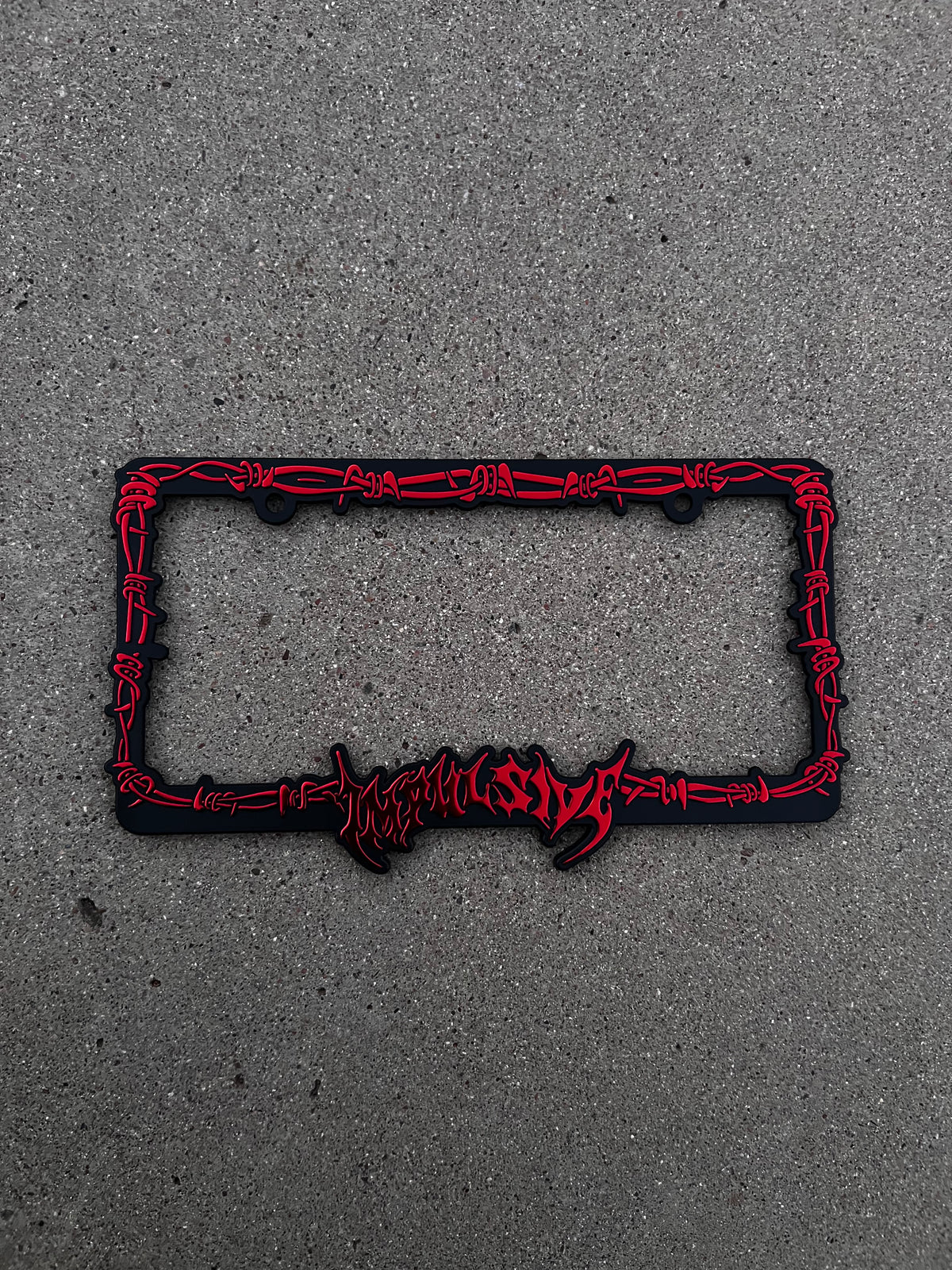 Barb Wired License Plate Frame