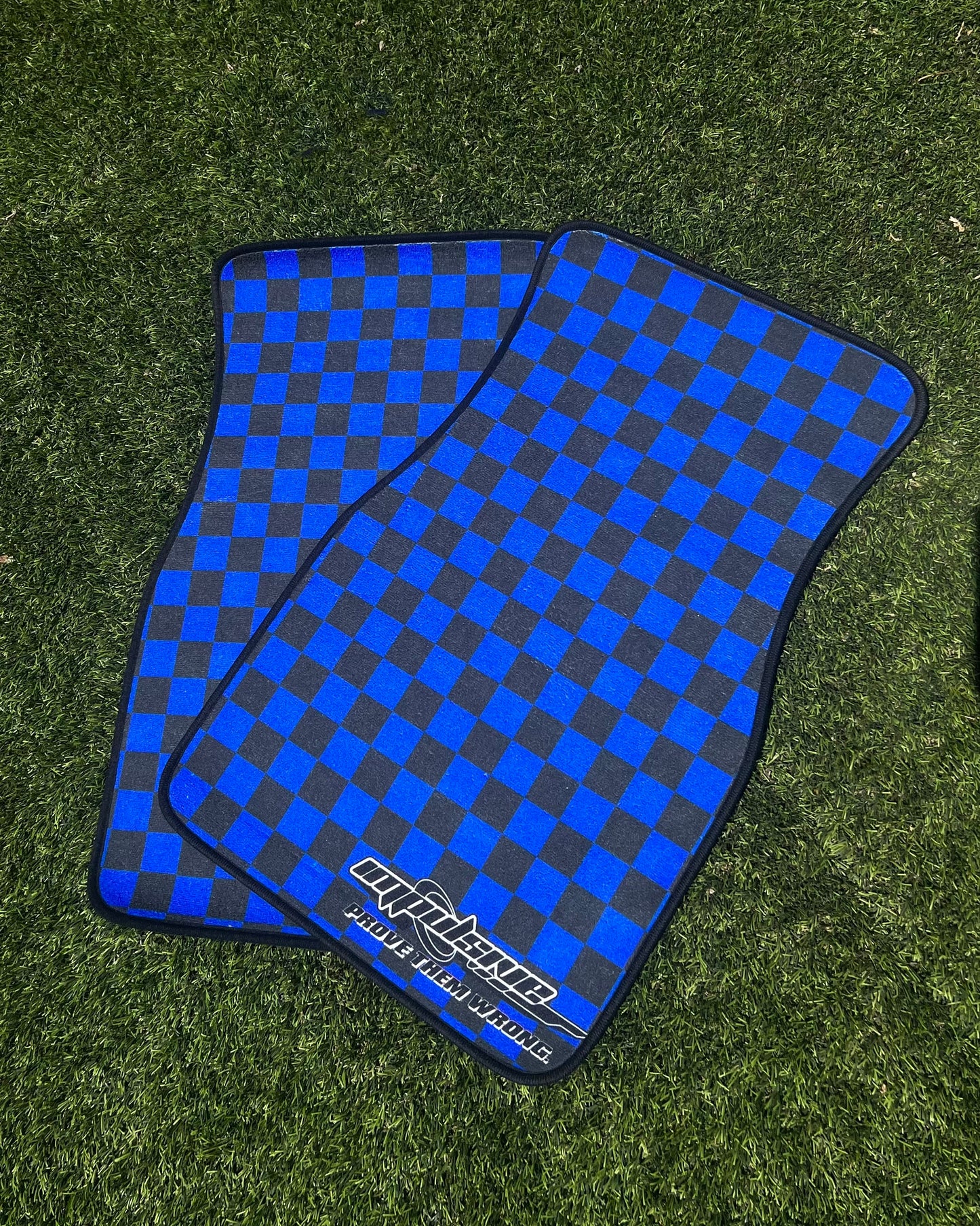 Checkered Floor Mats - BLUE / PREORDER