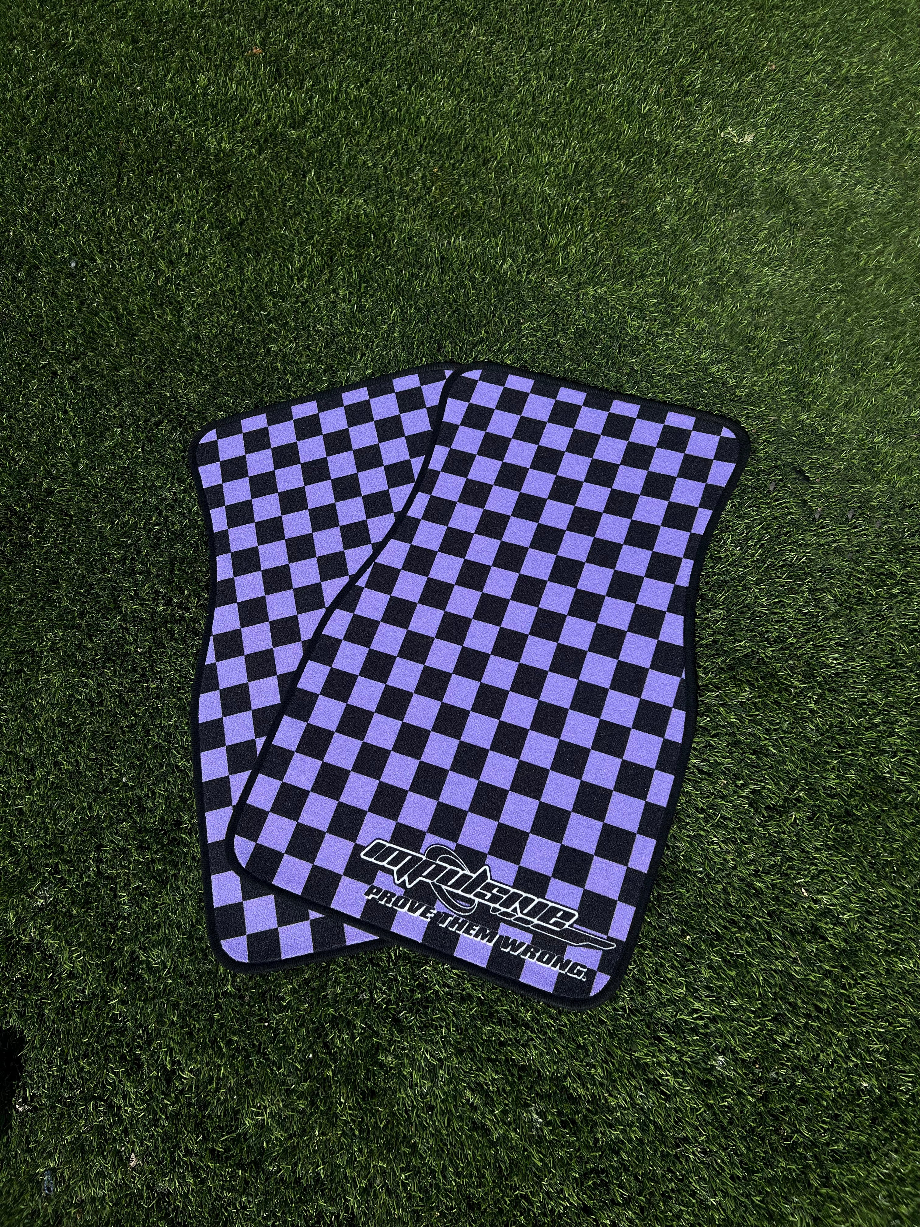 Checkered Floor Mats - PURPLE / PREORDER