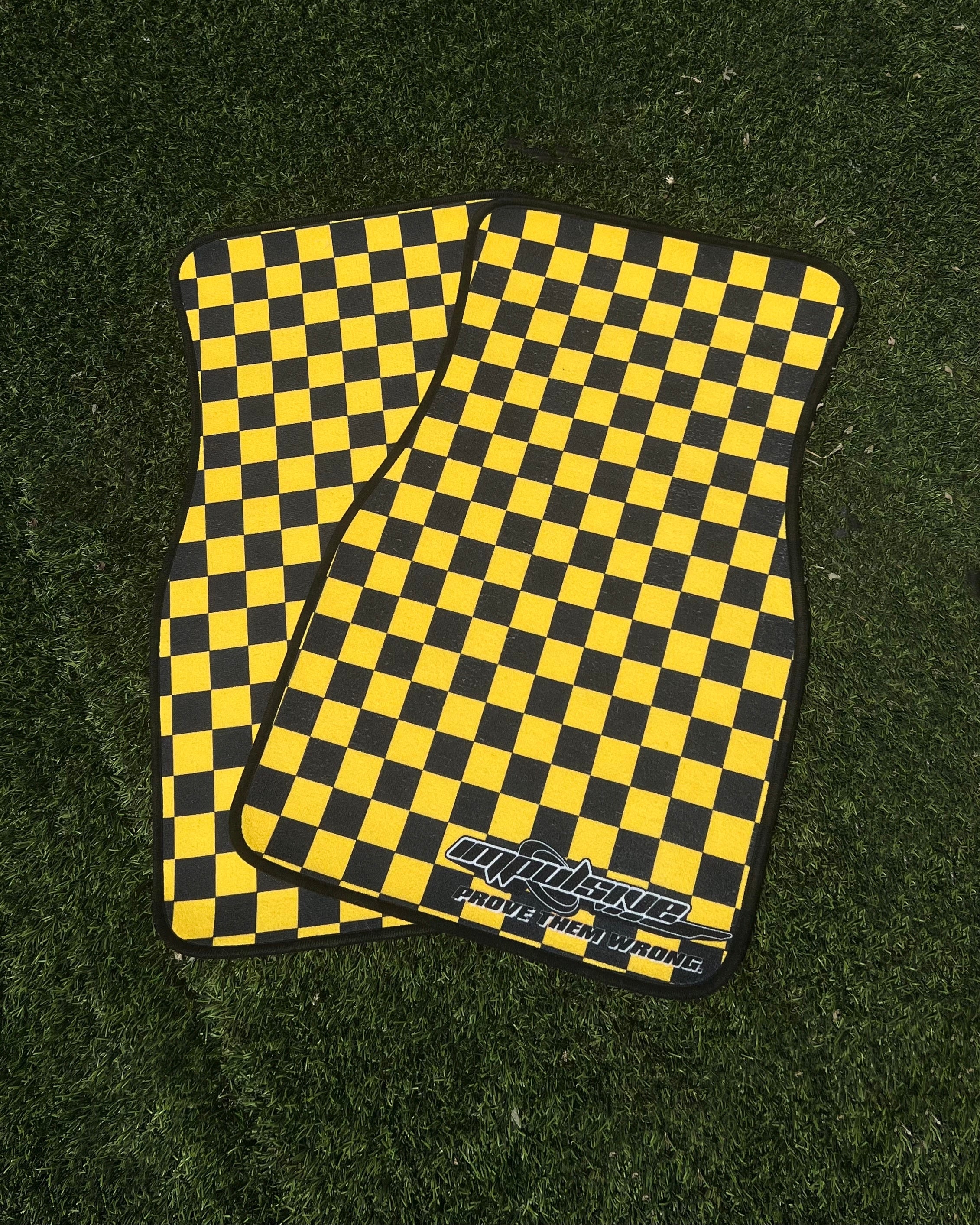 Checkered Floor Mats -YELLOW / PREORDER