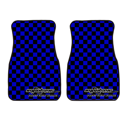 Checkered Floor Mats - BLUE / PREORDER