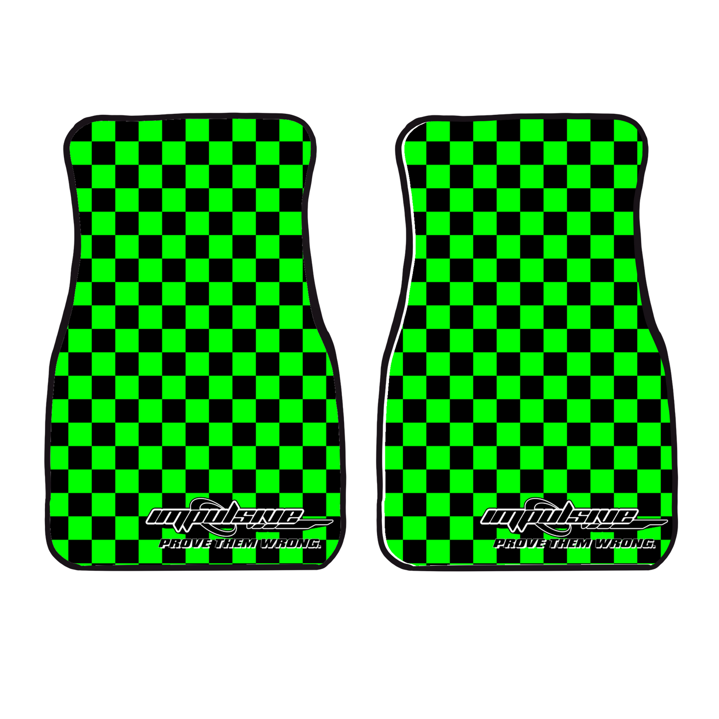 Checkered Floor Mats - GREEN / PREORDER