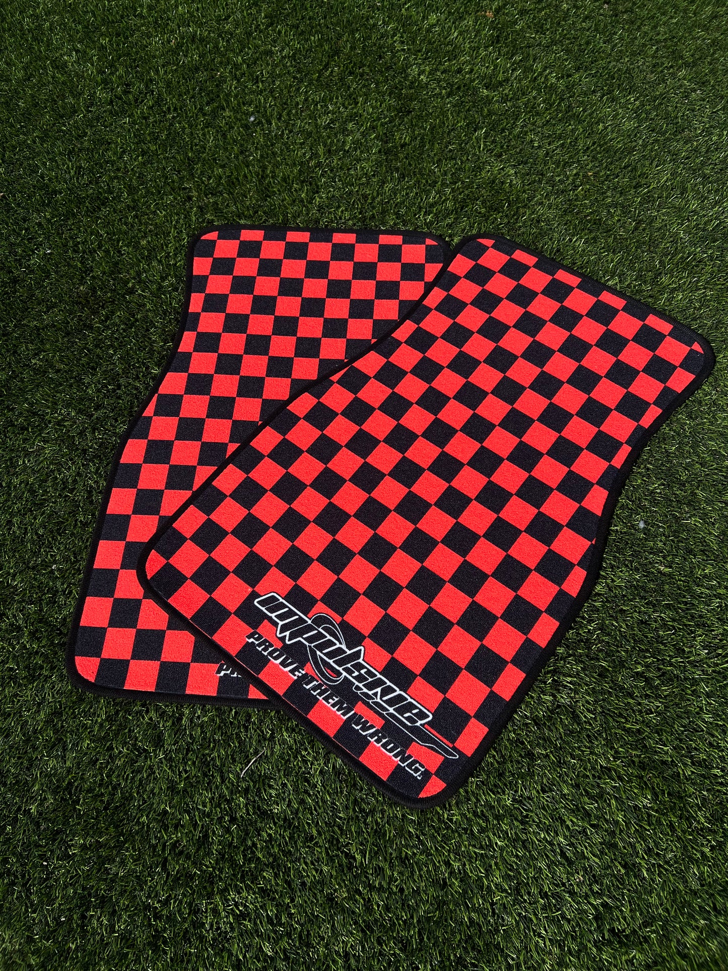 Checkered Floor Mats - RED / PREORDER