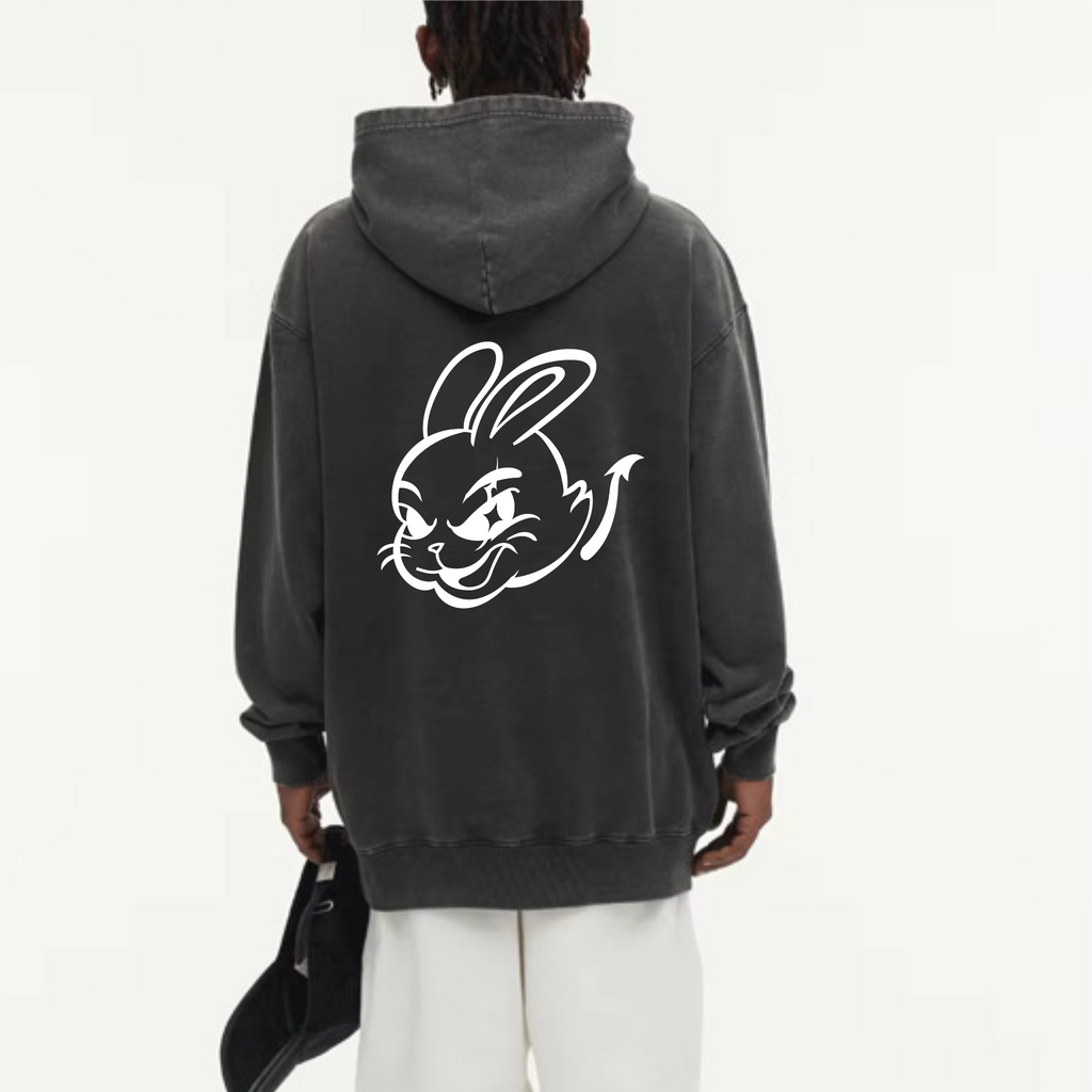 impulsive oversized washed mascot hoodie streetwear