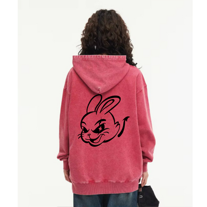 vintage washed oversized hoodie back graphic