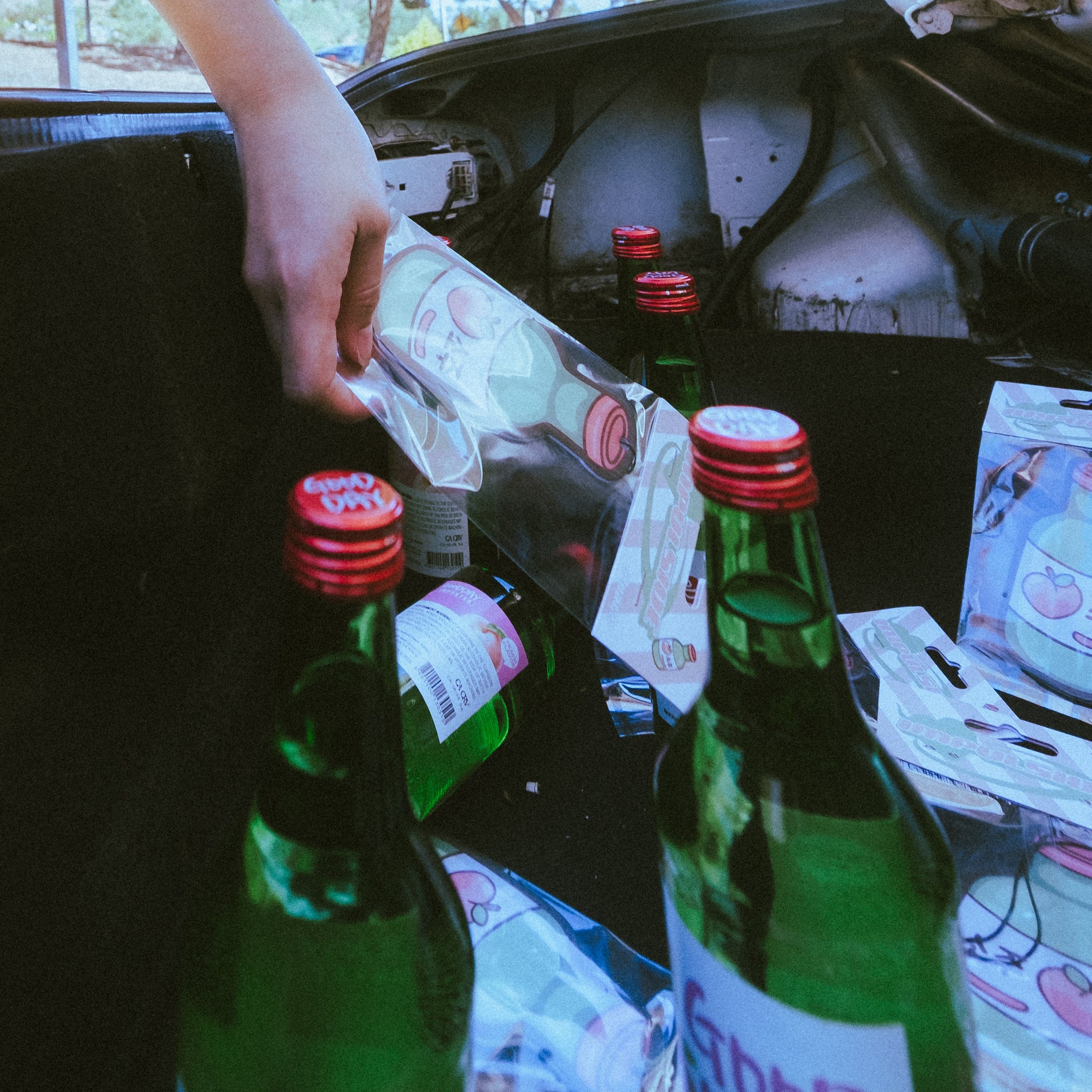 impulsive peach soju car air freshener hanging