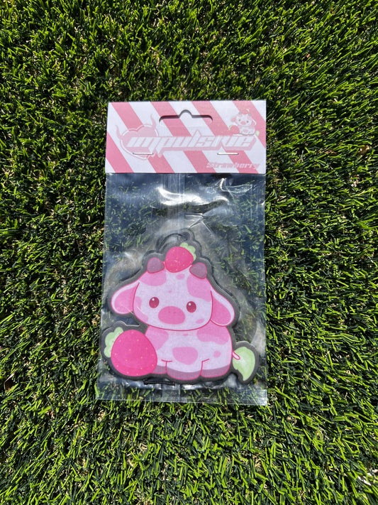 impulsive strawberry cow car air freshener