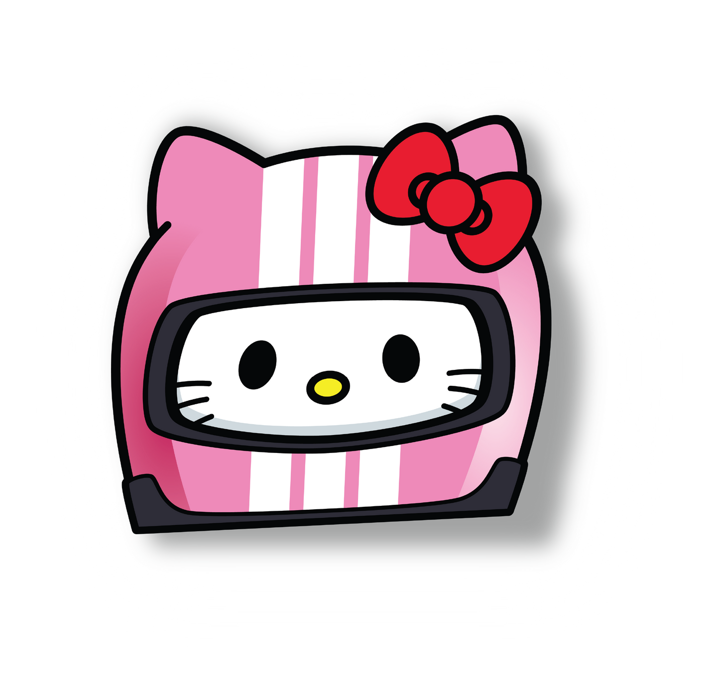 Racer White Kitty Peeker