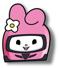 Load image into Gallery viewer, Racer Pink Bunny Peeker

