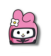 Load image into Gallery viewer, Racer Pink Bunny Peeker
