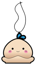 Load image into Gallery viewer, Japanese Cartoon Happy PeePee pp Penis Air freshener. Light Skin color super nova scent hanging from black string.
