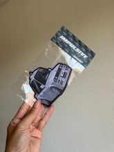 Load image into Gallery viewer, Silver E30 Modified hanging from black string air freshener.
