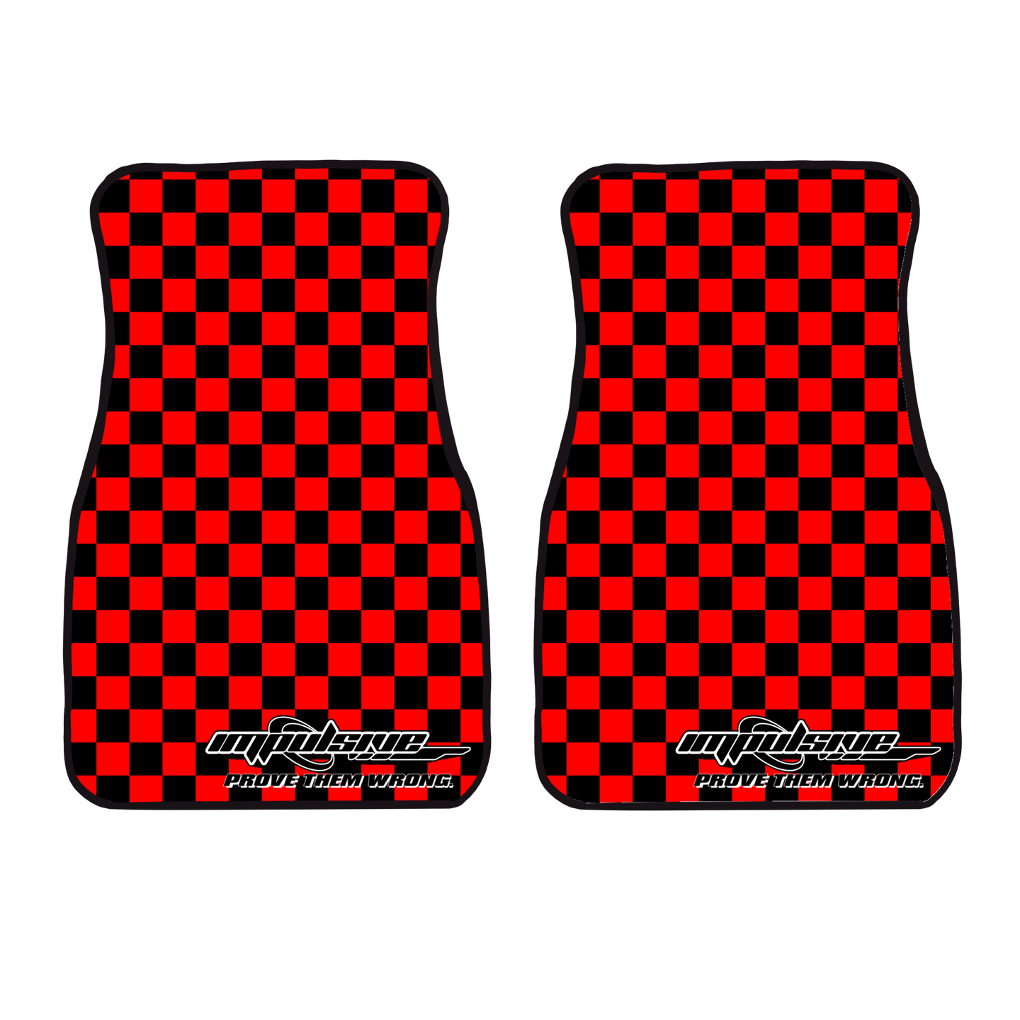 Checkered Floor Mats - RED / PREORDER