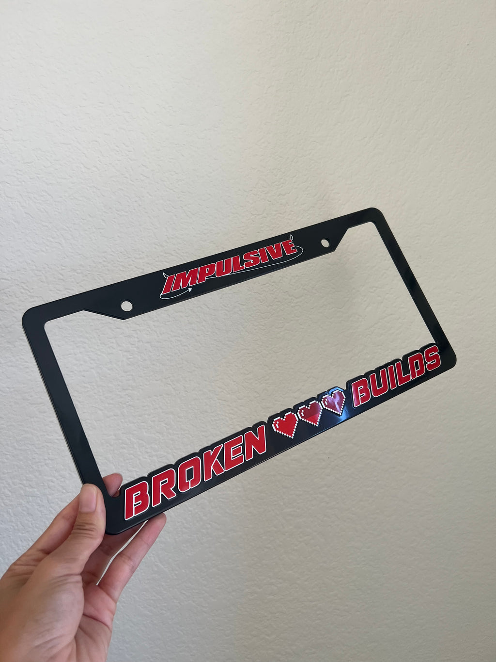 Broken Builds License Plate Frame