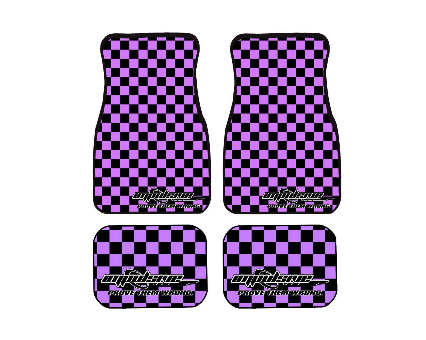 Checkered Floor Mats - PURPLE / PREORDER
